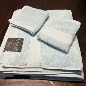 Lauren Ralph Lauren Wescott Blue Lagoon 4 Piece Bath Towels Set